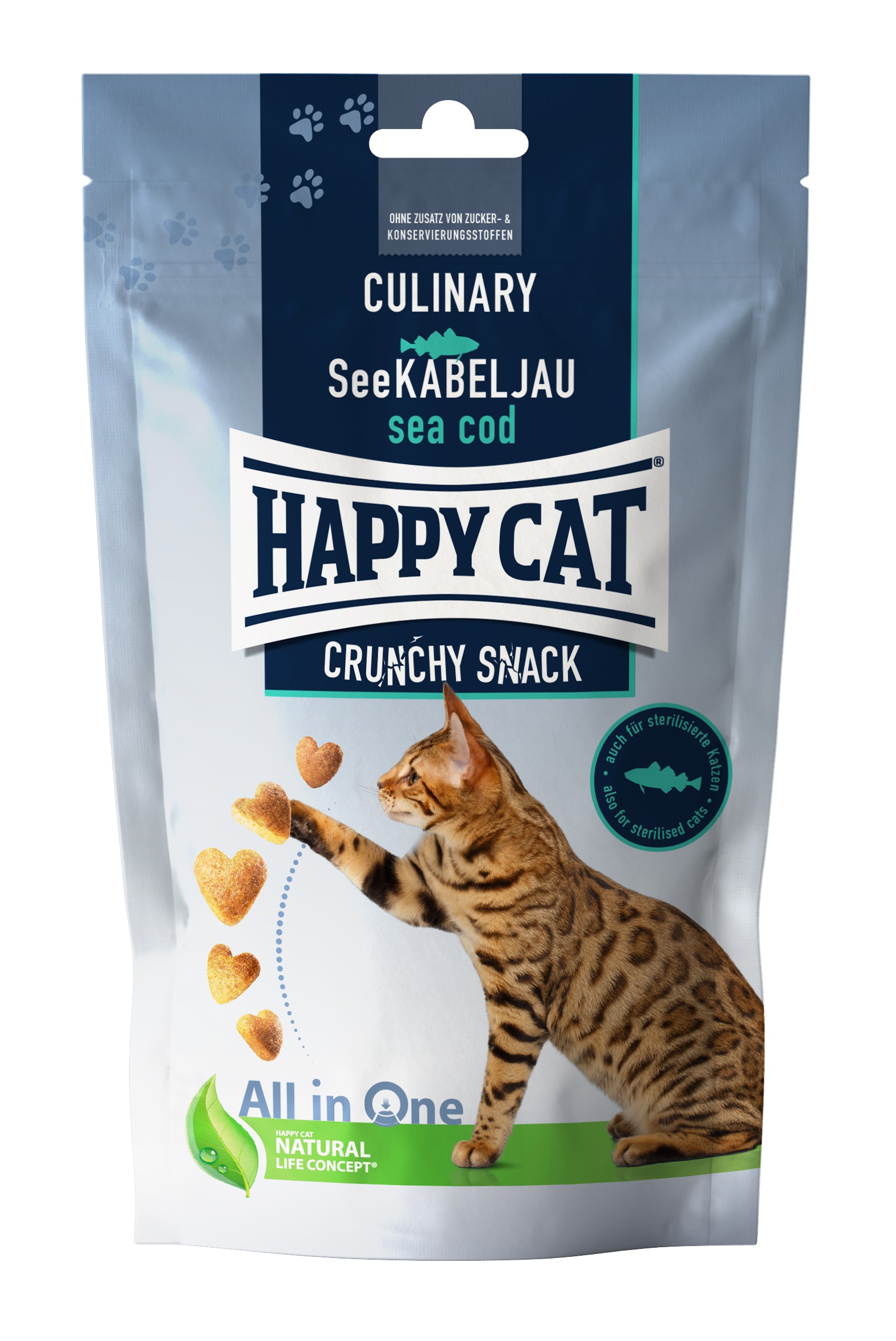 Happy Cat Snack Culinary Crunchy See-Kabeljau 70g 