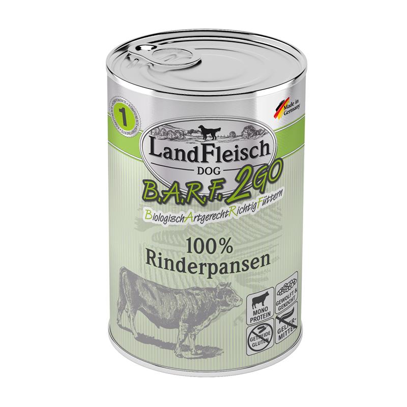 LandFleisch B.A.R.F.2GO 100% aus Rinderpansen 400g 