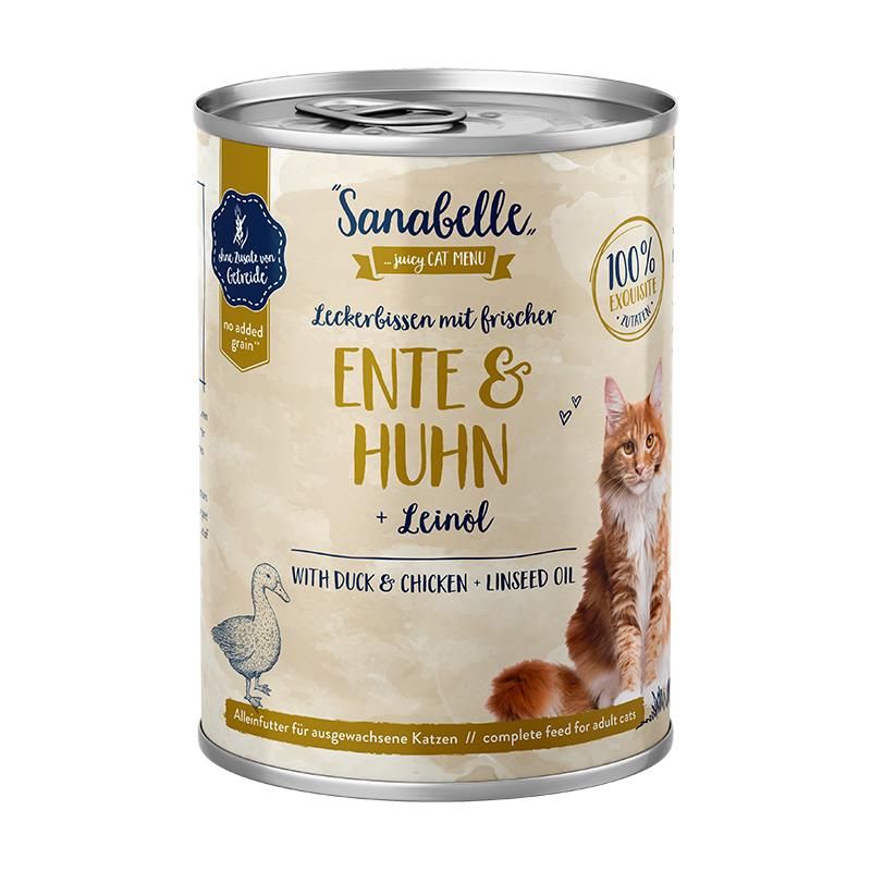 Sanabelle Dose mit Ente & Huhn 400g 