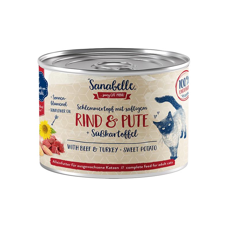 Sanabelle Dose mit Rind & Pute 180g 