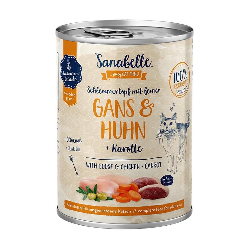Sanabelle Dose mit Gans & Huhn 380g 