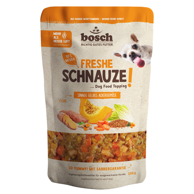 Bosch Freshe Schnauze Topping sonnig gelbes Ackergemüse 200g 