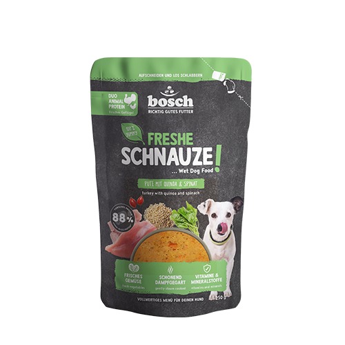 Bosch Freshe Schnauze Nassfutter Pute mit Quinoa & Spinat 250g 