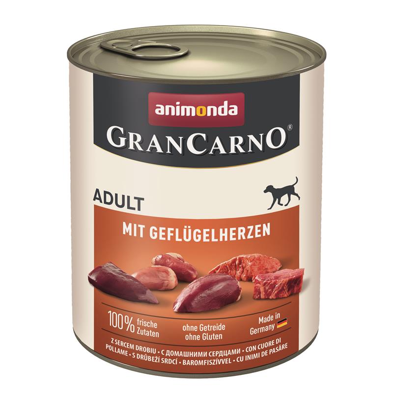 Animonda GranCarno Adult mit Geflügelherzen 800 g