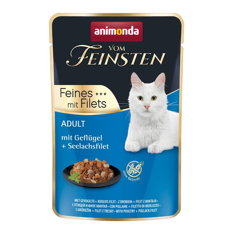 Animonda vom Feinsten Cat Adult Geflügel & Seelachsfilet 85g 