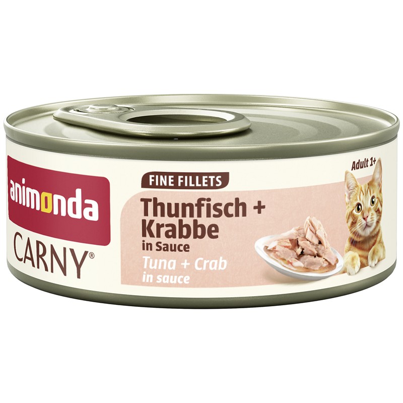 Animonda Cat Carny Fine Fillets Adult Thunfisch & Krabbe in Sauce 60g 