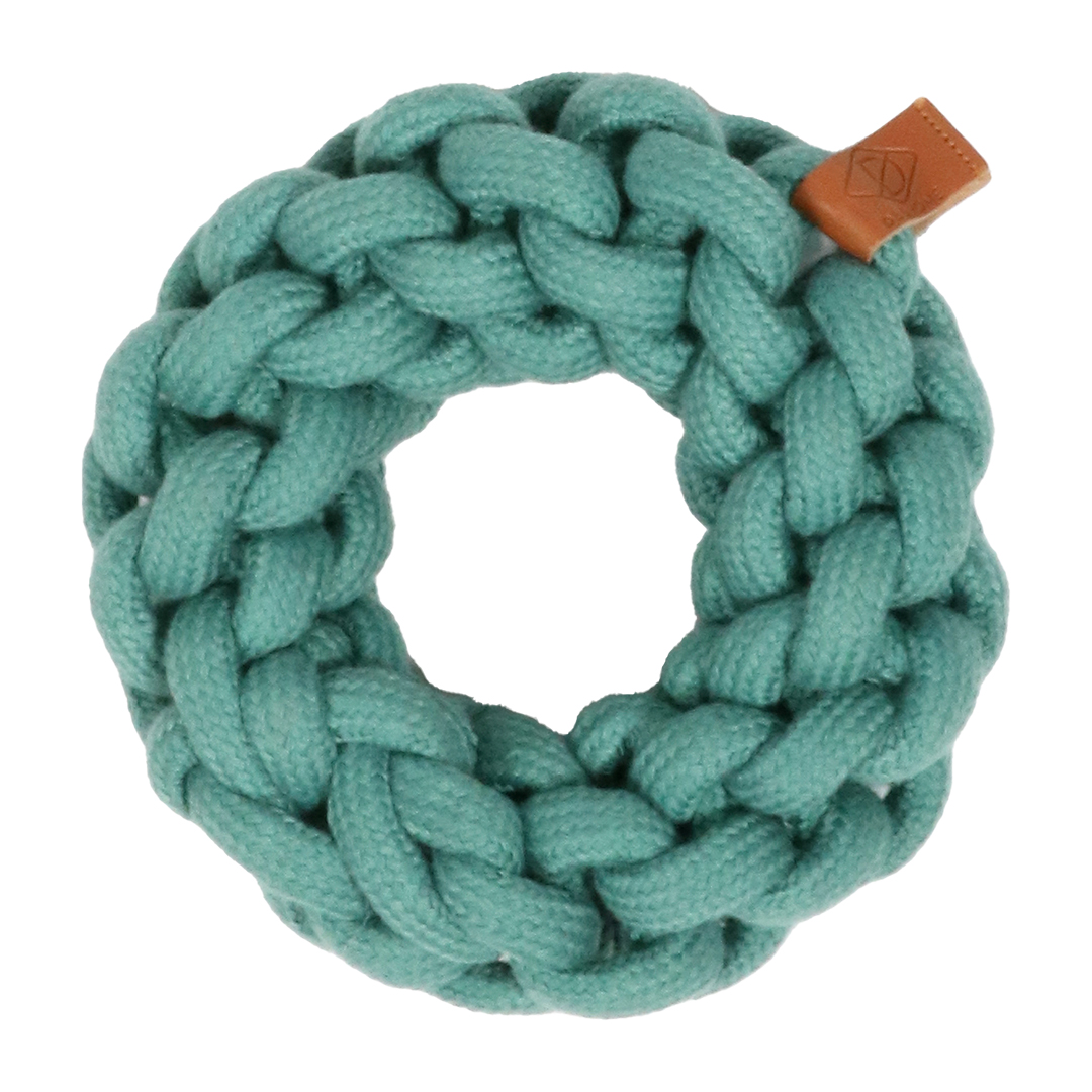 D&D Baumwollring Ben - blau 13 x 13 x 4,5cm