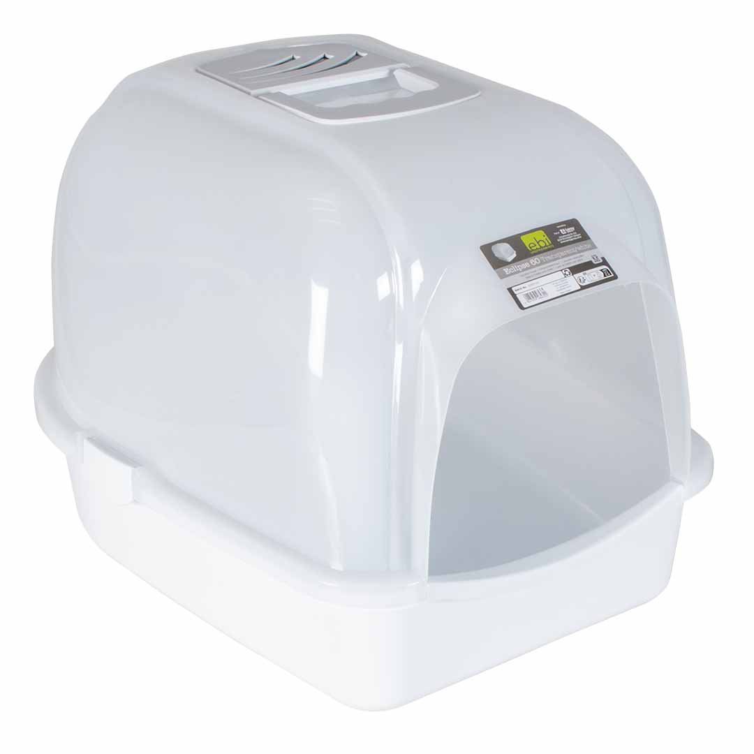 EBI Katzentoilette Eclipse M - transparent/weiß 