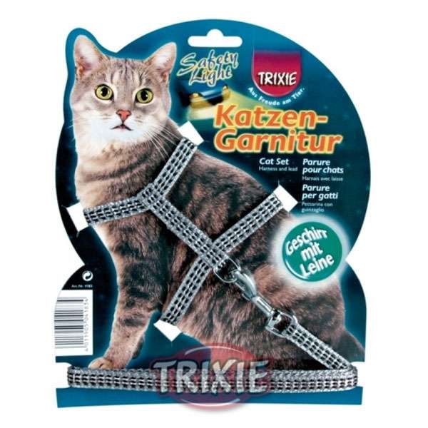 Trixie Katzen-Garnitur mit Leine, reflektierend 