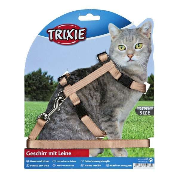Trixie Katzen-Garnitur mit Leine + Schnappverschlüssen 