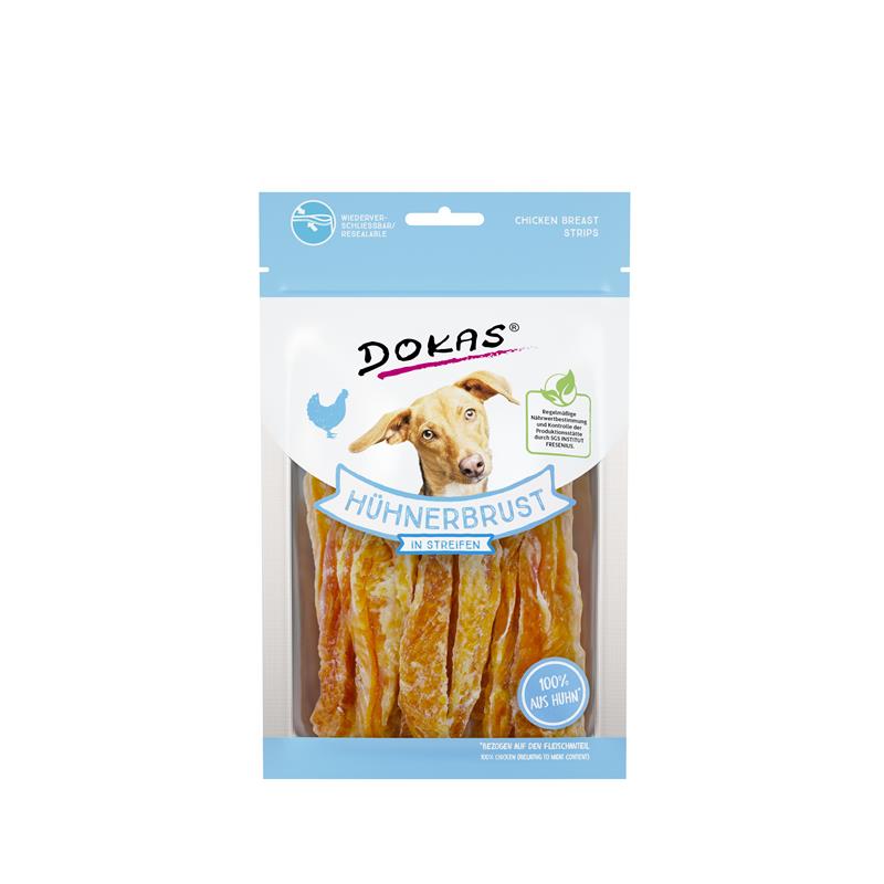 Dokas Dog Snack Hühnerbrust in Streifen 70 g 