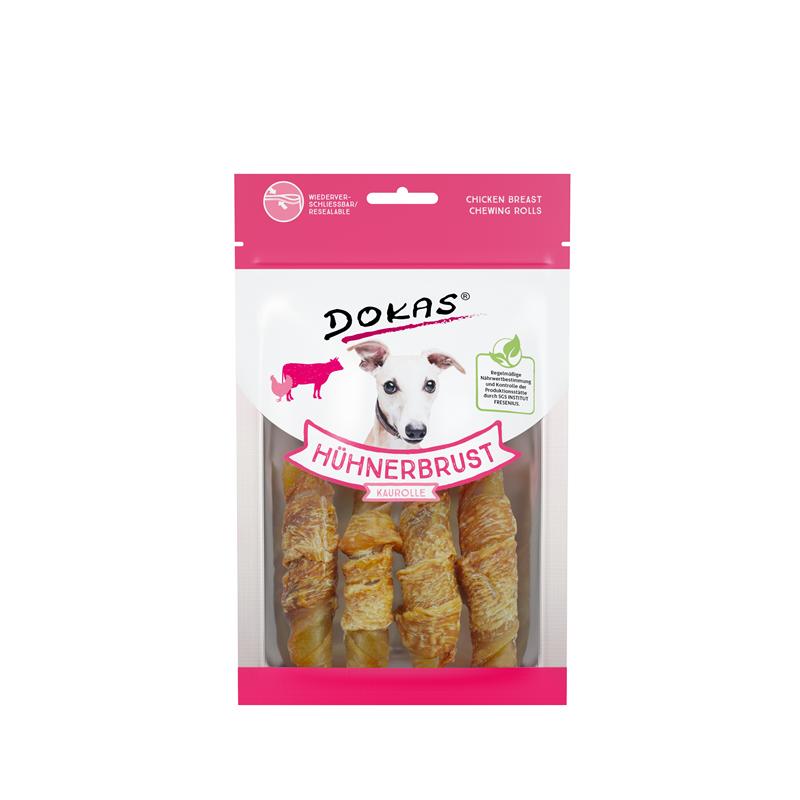 Dokas Dog Snack Hühnerbrust Kaurolle 90 g 