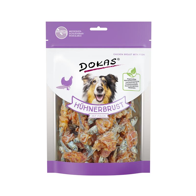Dokas Dog Snack Hühnerbrust mit Fisch 220g 
