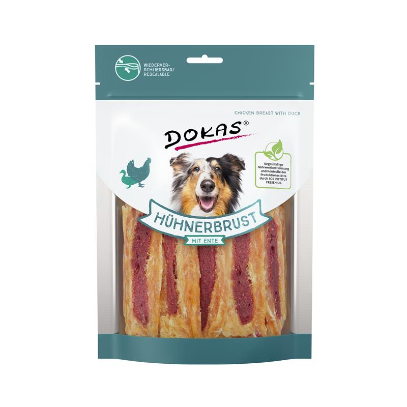 Dokas Dog Snack Hühnerbrustfilet mit Ente 220g 