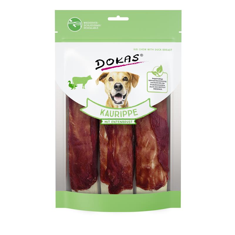 Dokas Dog Snack Kaurippe mit Entenbrustfilet 210g 