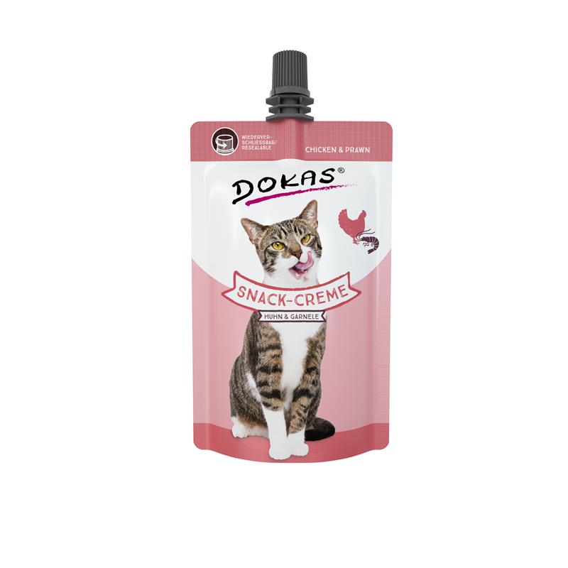 Dokas Cat Snack-Creme Huhn & Garnele 90g 
