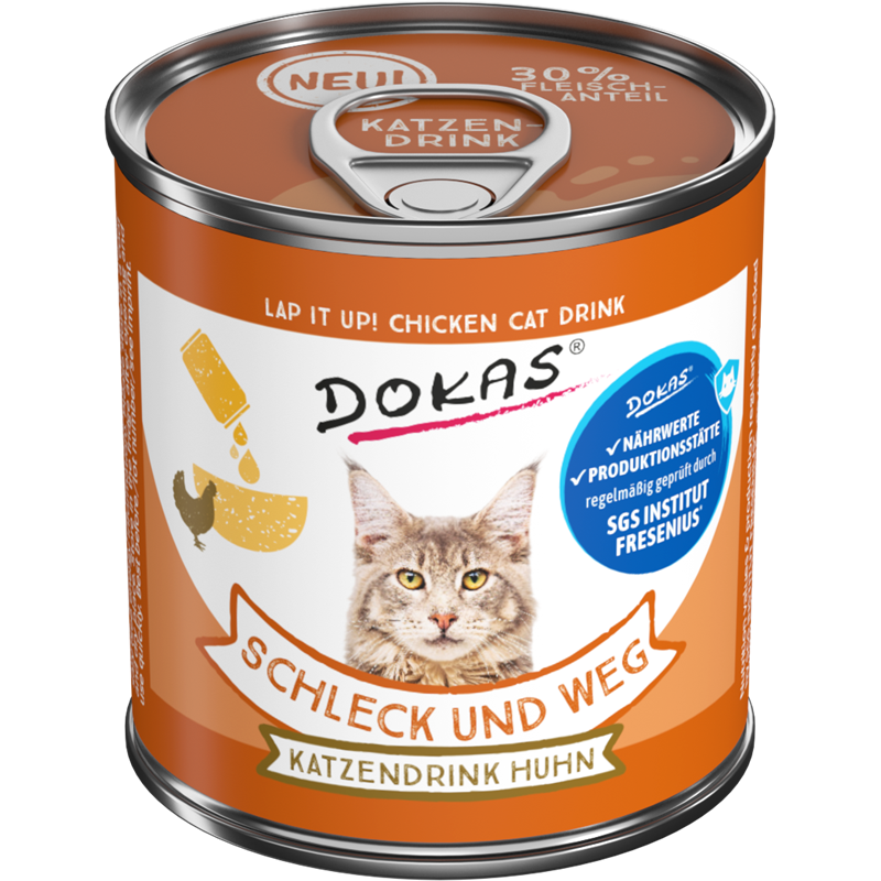 Dokas Cat Snack Schleck+weg Katzendrink Huhn 100g 