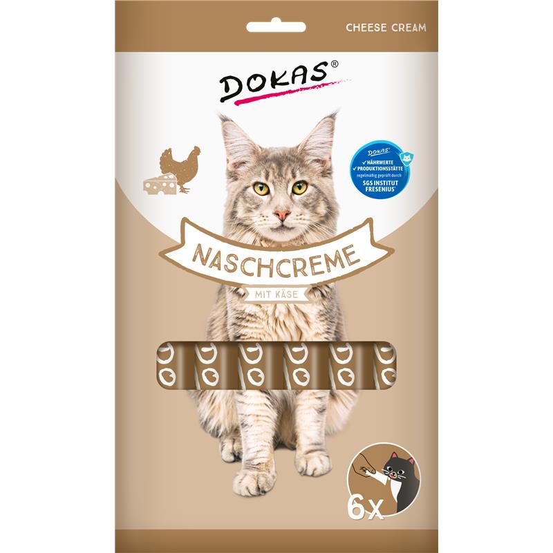 Dokas Cat Snack Nasch-Creme mit Käse 90g 