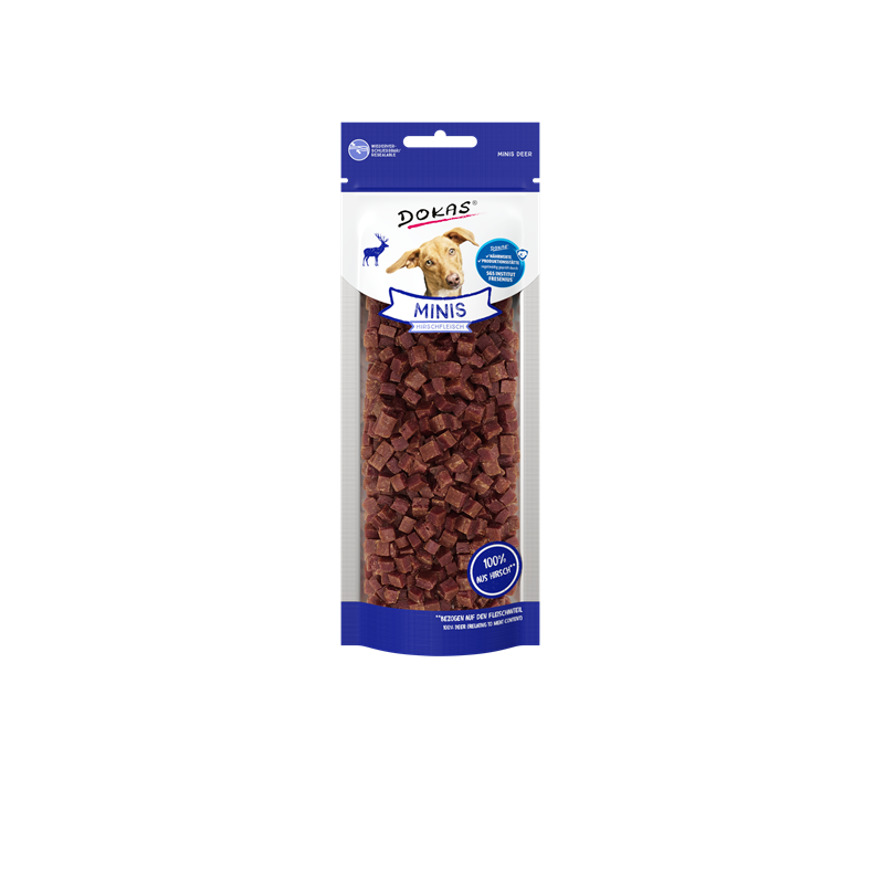 Dokas Dog Snack Minis Hirschfleisch 60g 