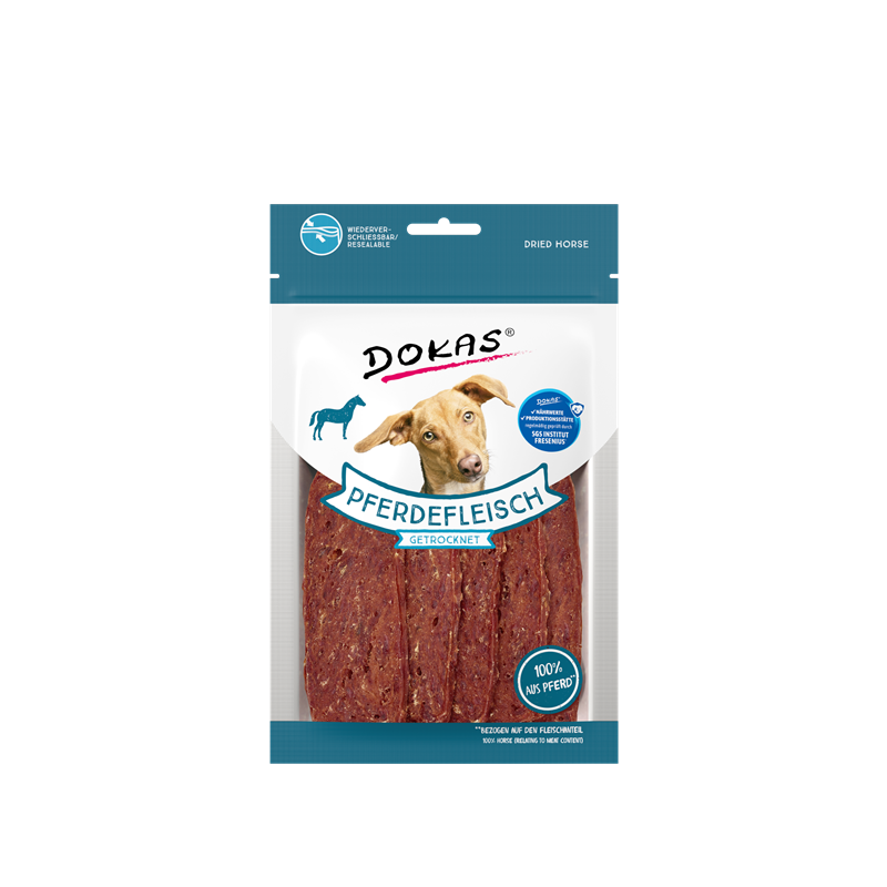 Dokas Dog Snack Pferdefleisch getrocknet 60g 