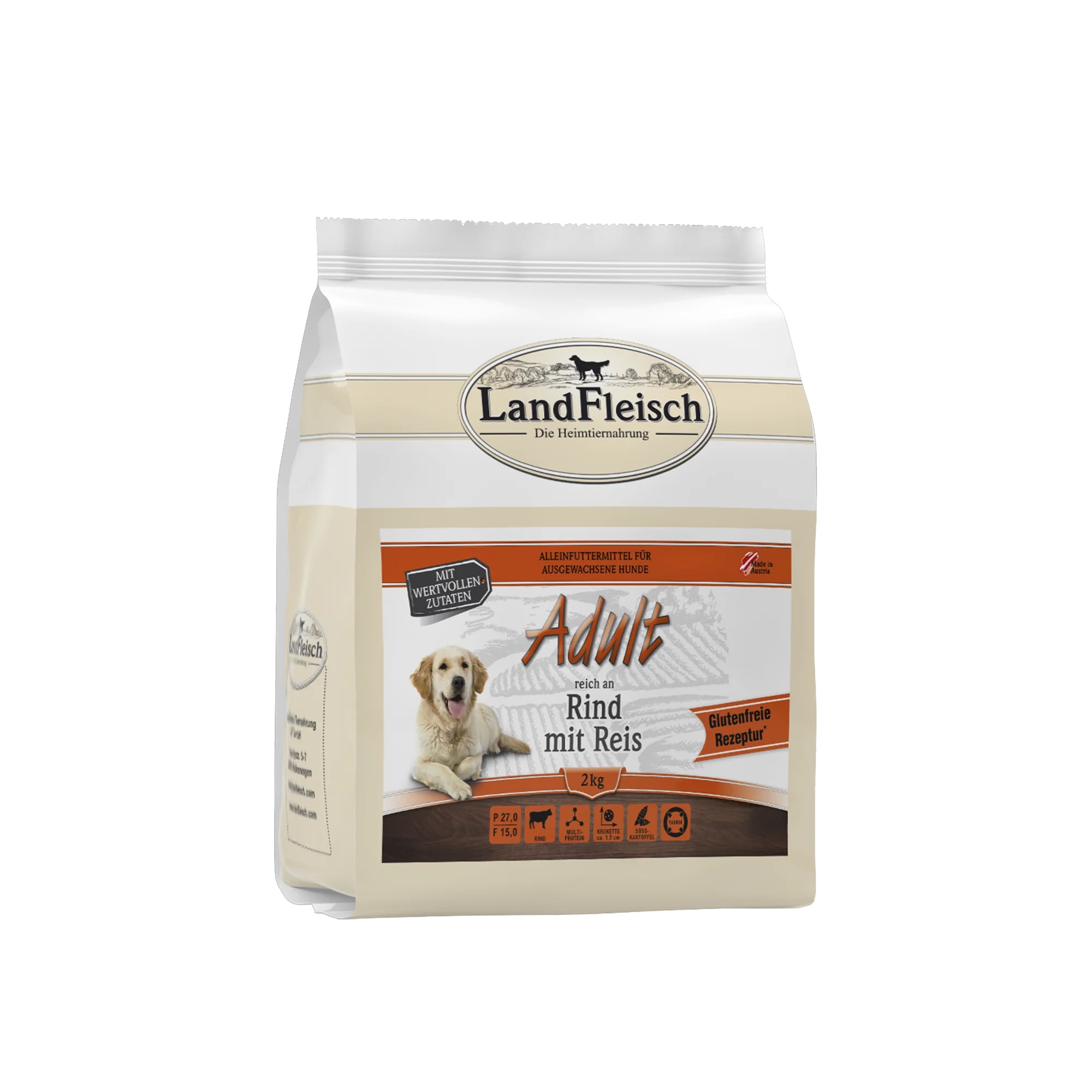 Landfleisch Dog Adult Rind mit Reis 