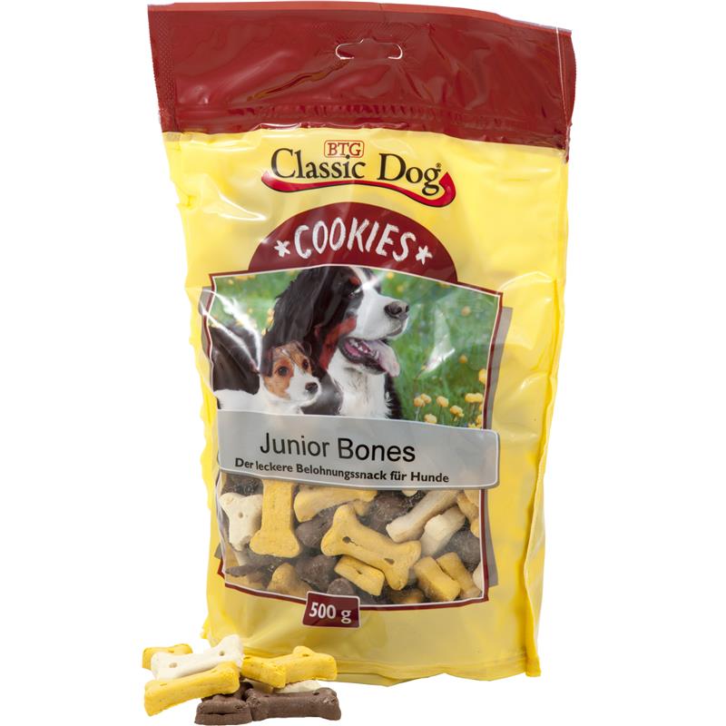 Classic Dog Snack Cookies Junior Bones 500g 