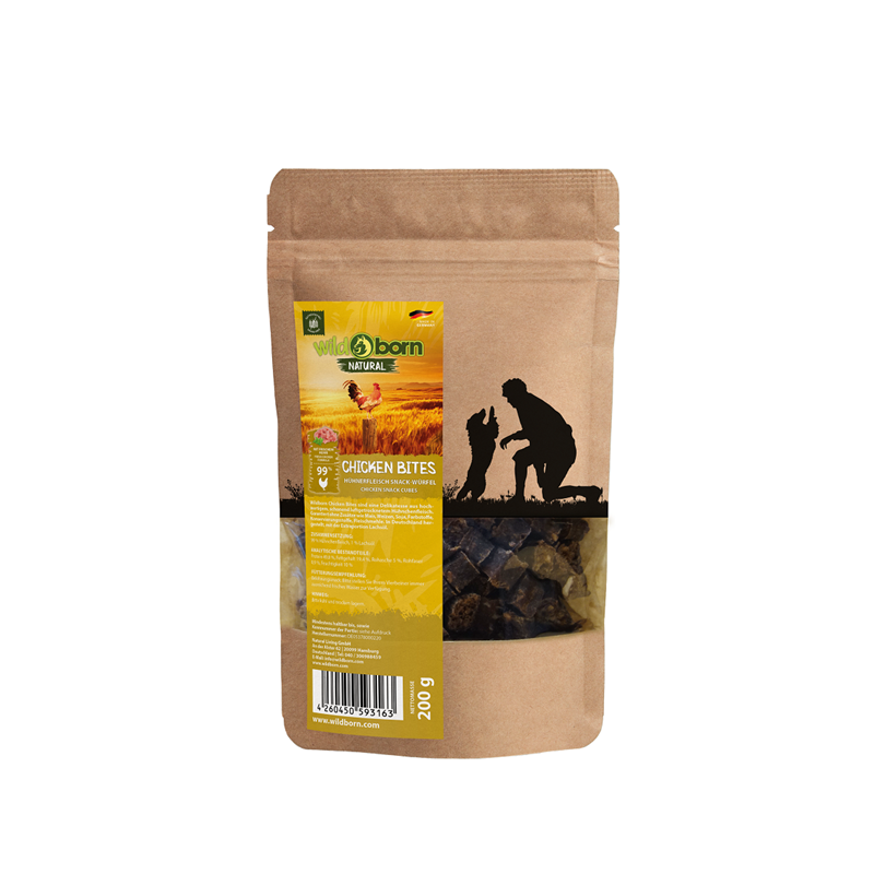 Wildborn Natural Chicken Bites Hundesnack 200g 