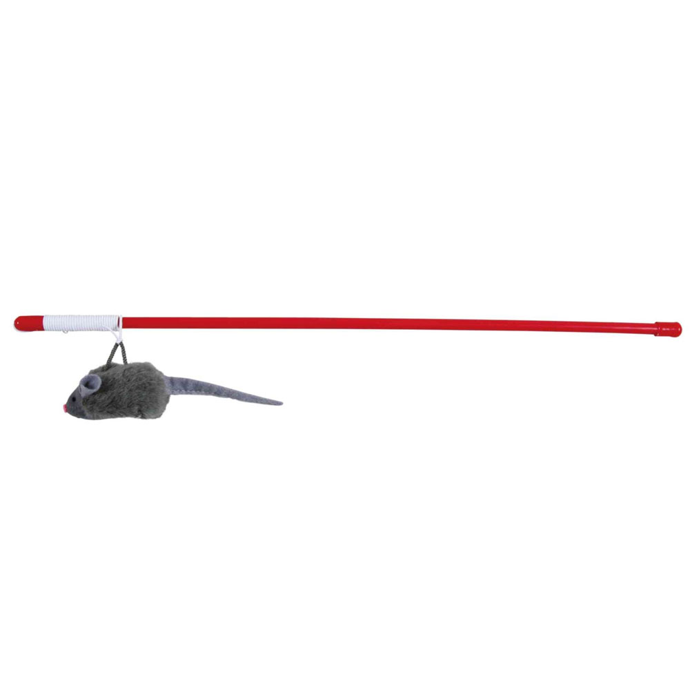 Trixie Spielangel mit Squeaky-Maus - 47 cm 