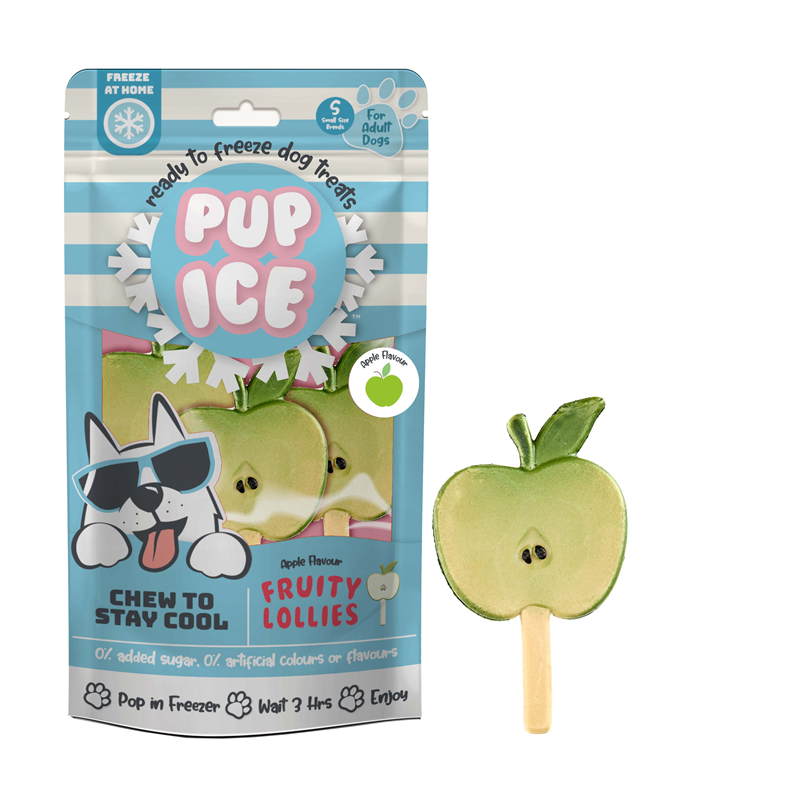 Pup Ice Fruity Lollies Apple S - 3 Stück 