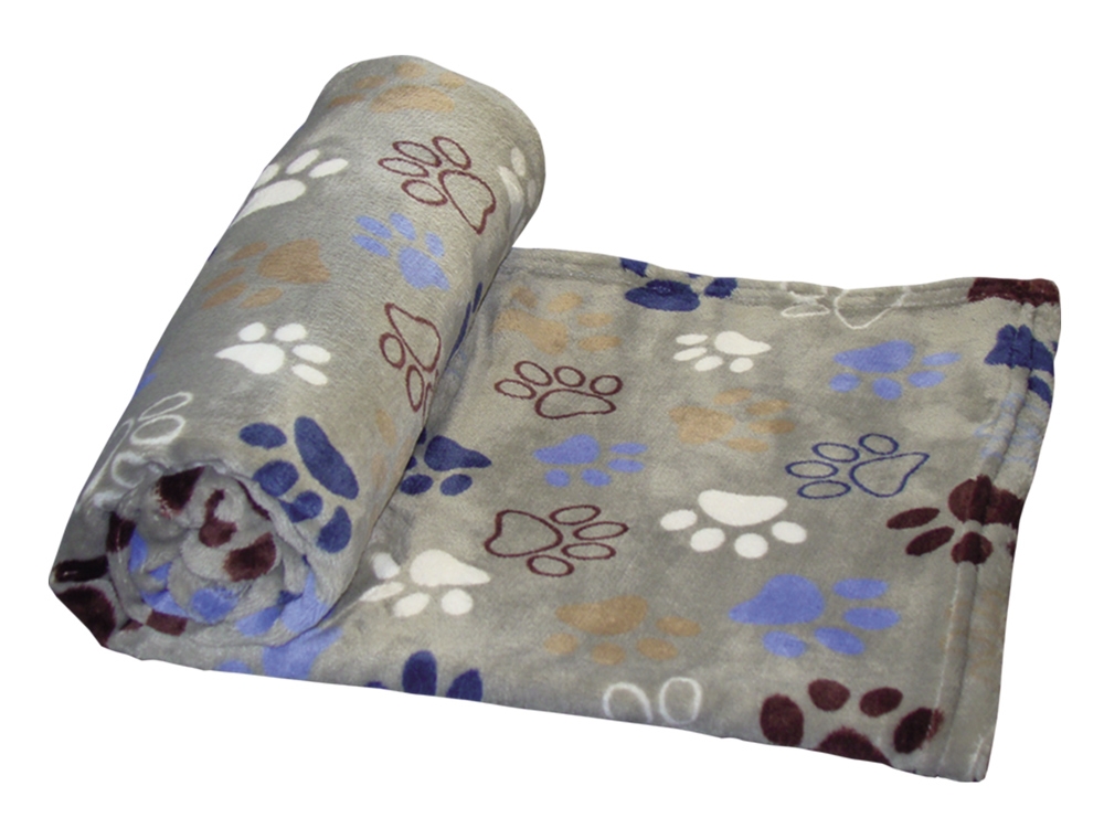 Nobby Fleece-Decke Lissi - hellgrau 75 x 100 cm