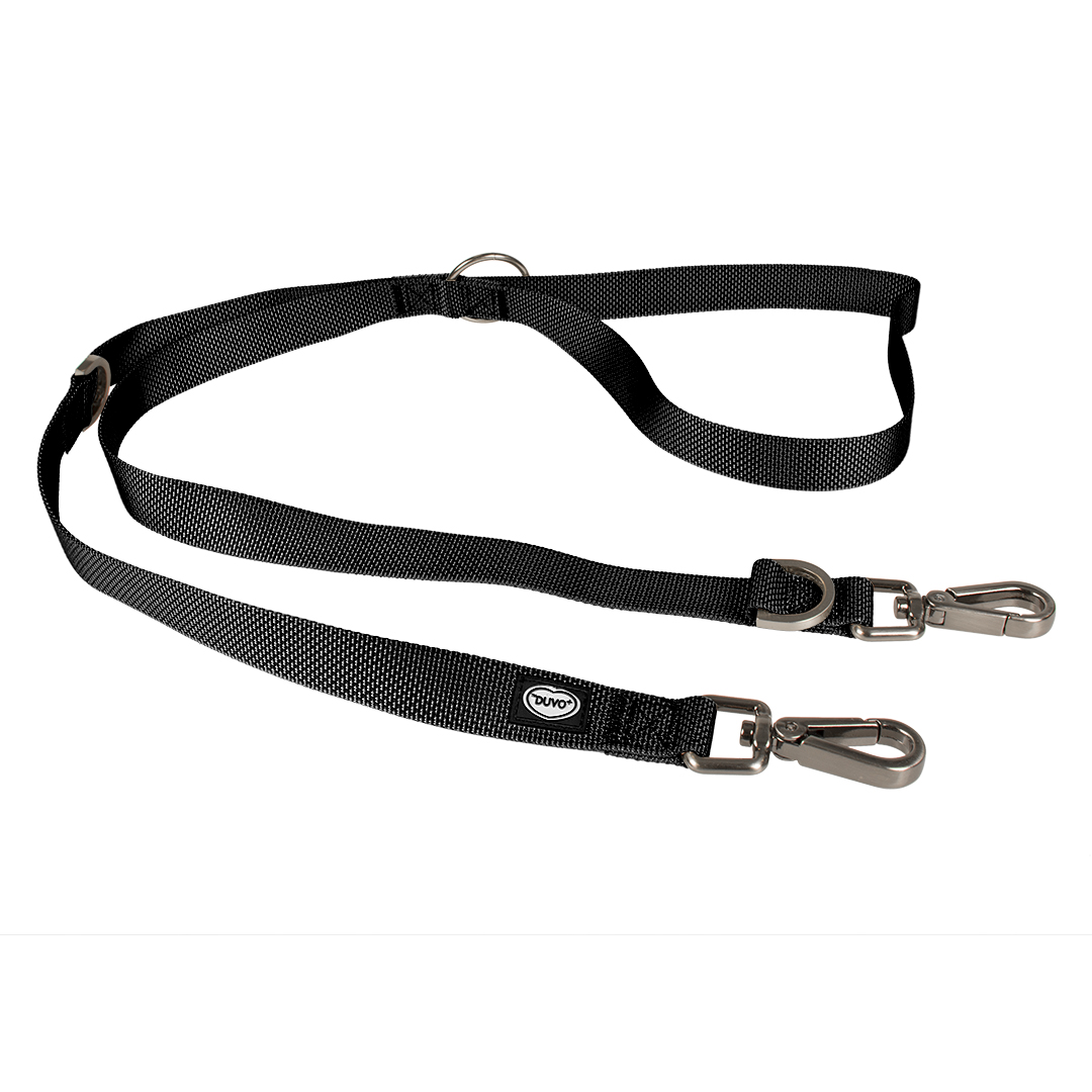 Duvoplus Explor North Duo Leine 200cm/25mm - Schwarz 