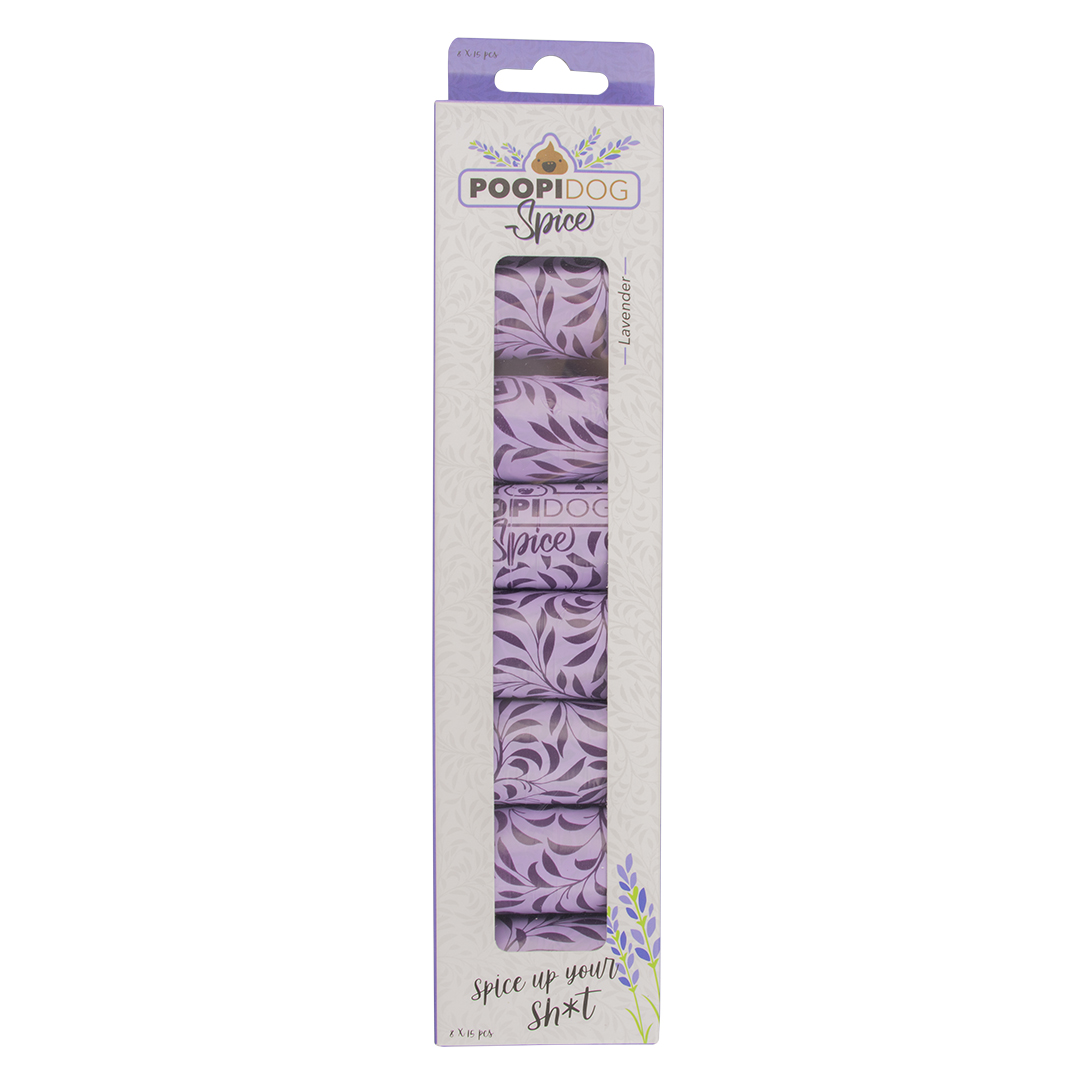 Poopidog Hundekotbeutel spice lavendel violett 8 x 15 Stück