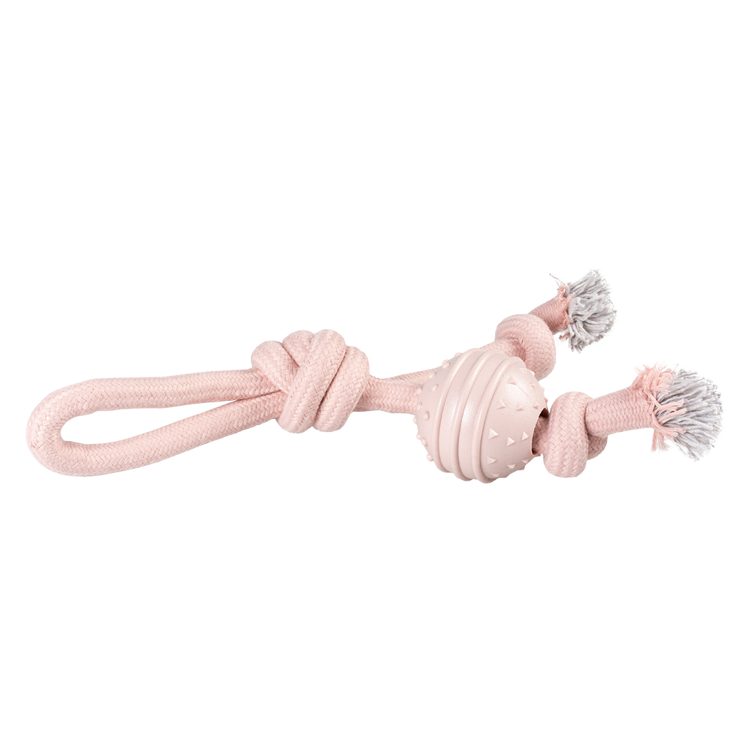 Duvoplus Seilschlaufe mit Knoten & Gummiball - rosa 