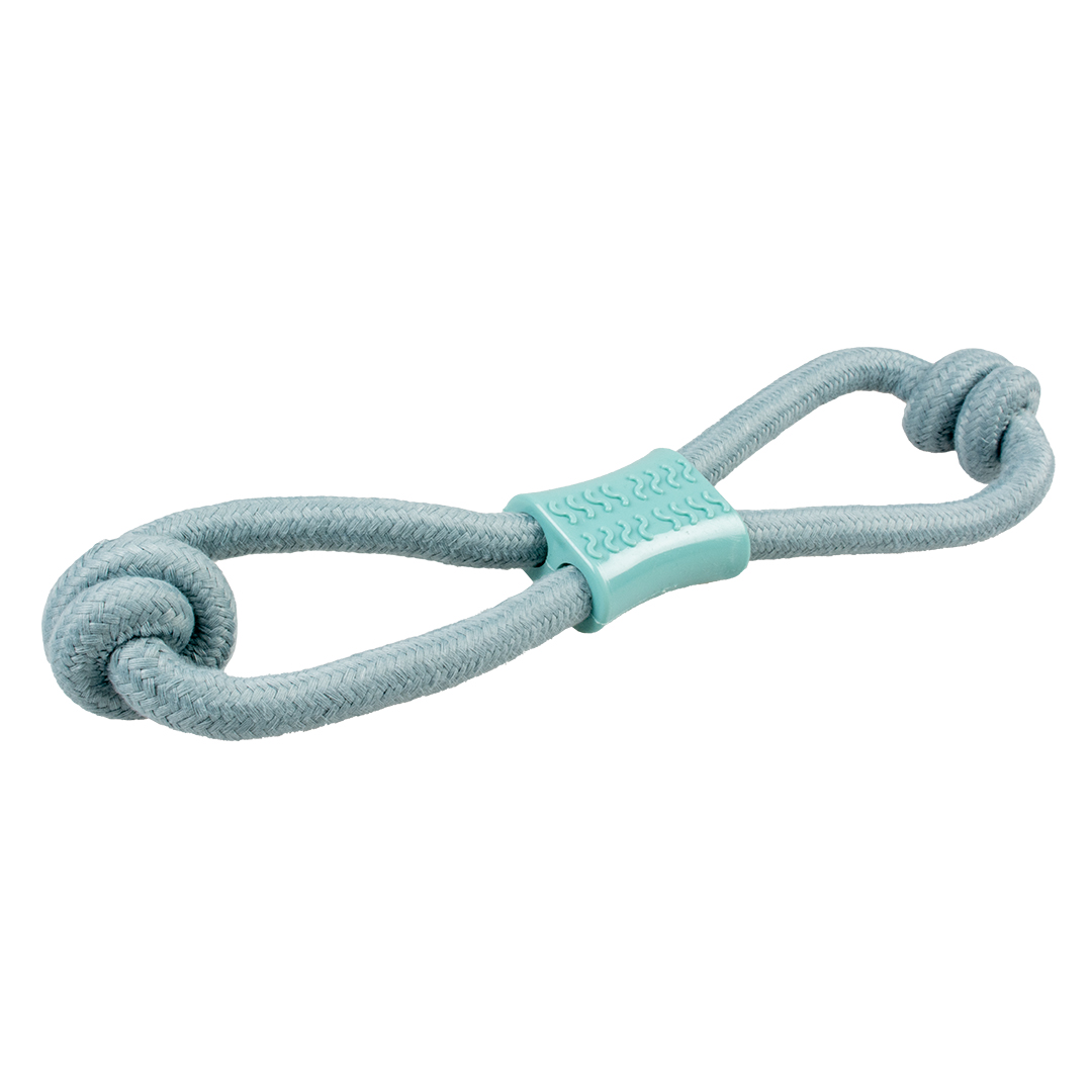 Duvoplus Seil 8-Zugring mit Knoten & Gummi - Blau 