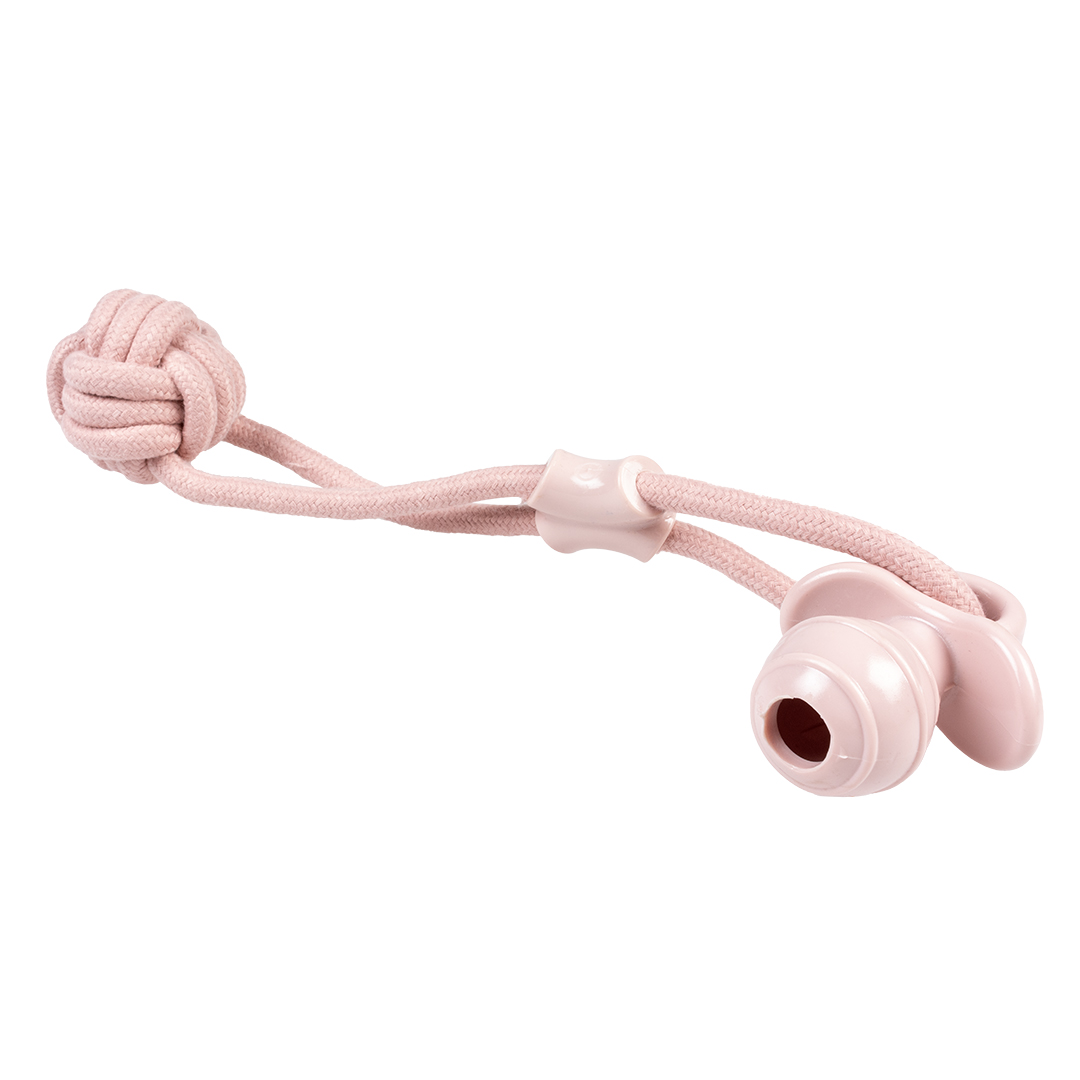 Duvoplus Seil 8-Zugring mit Kugel & Gummischnuller - Rosa 