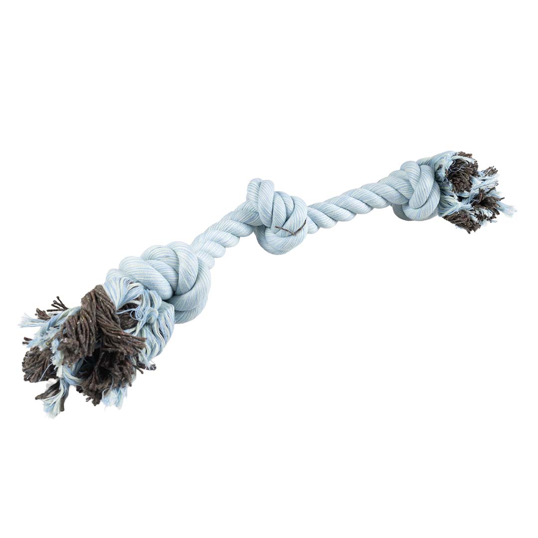 Duvoplus Flossy Seil mit 3 Knoten - blau 