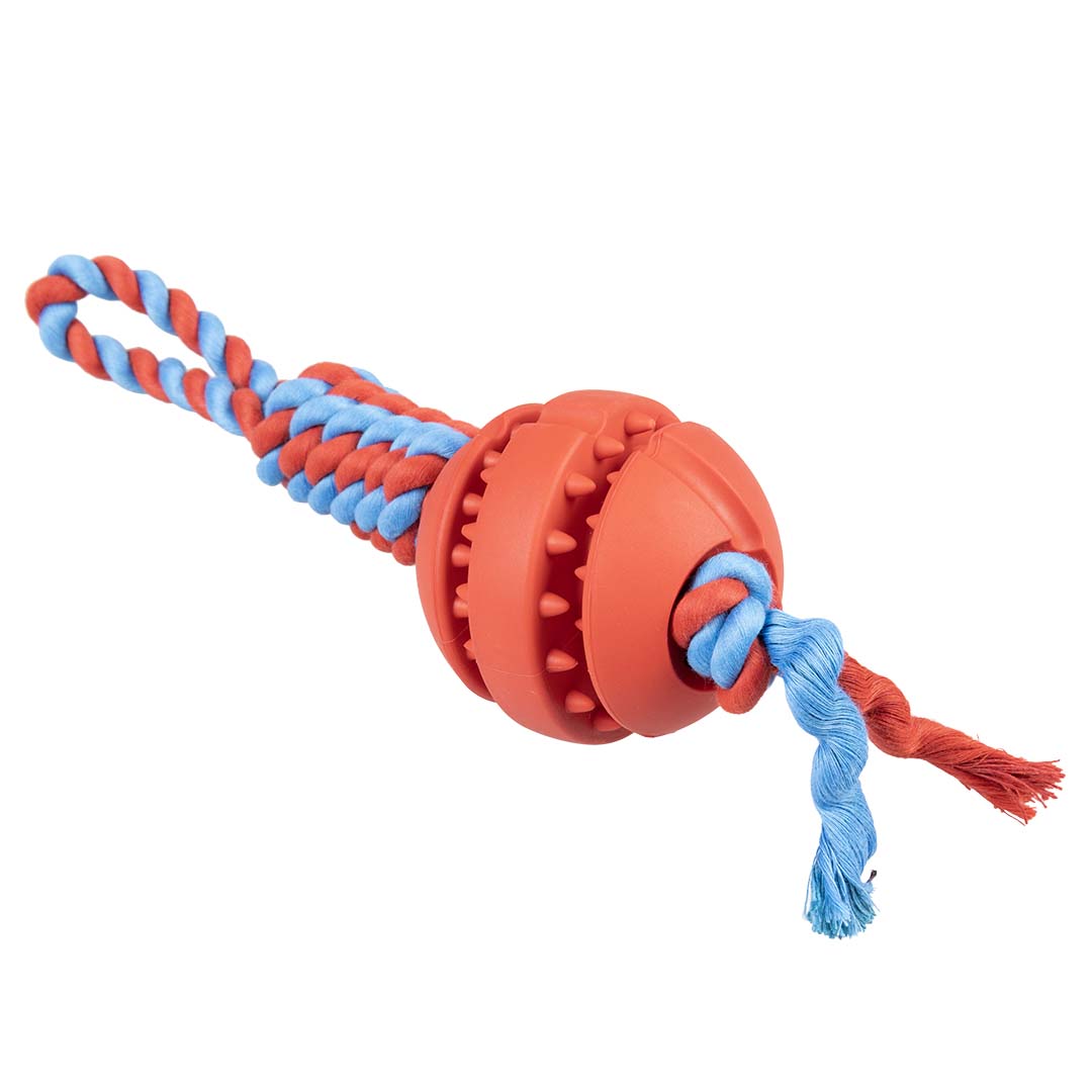 Duvoplus Rubrop Zerrseil mit Ball - rot 