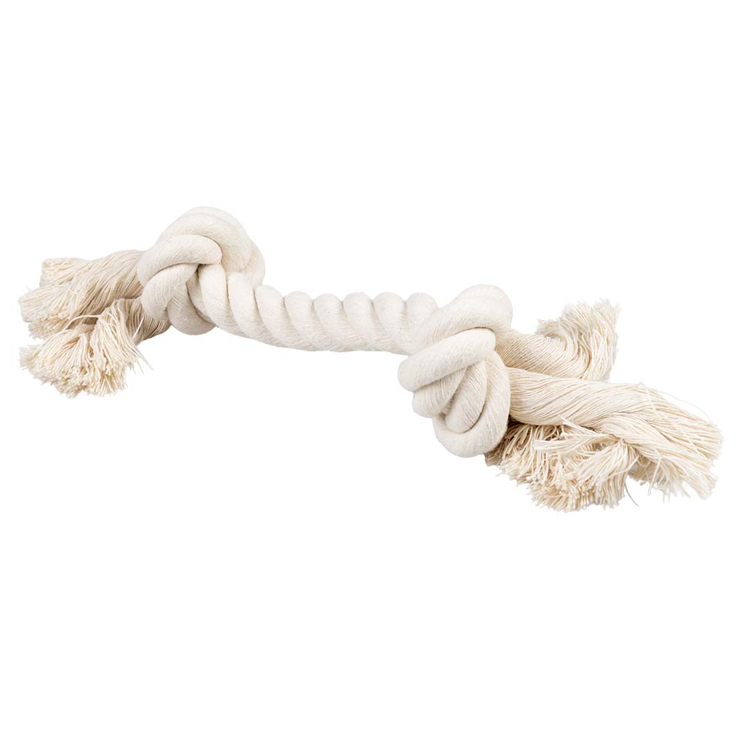 Duvoplus ECO Baumwoll-Tau mit 2 Knoten - weiß 25cm / 90g