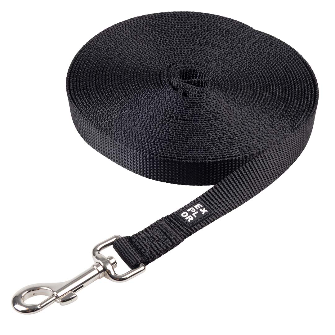 Duvoplus EXPLOR Trackingleine Classic flach - schwarz 