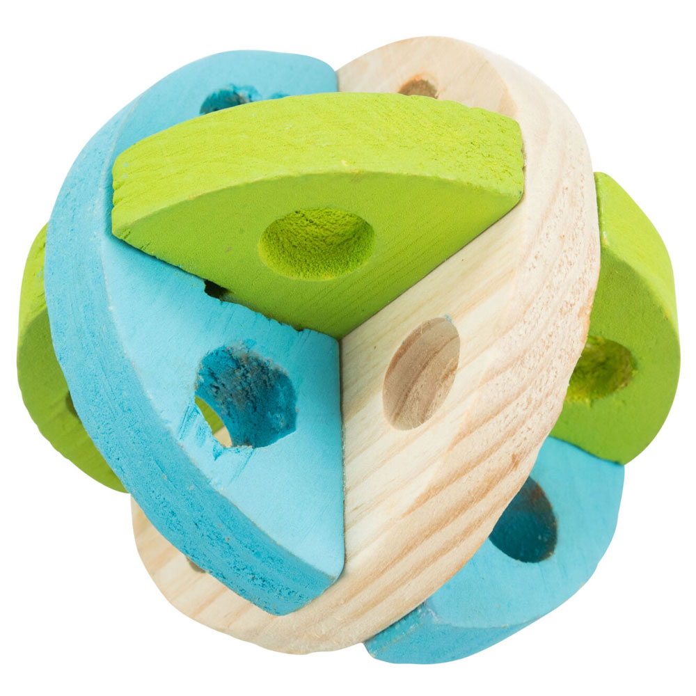 Trixie Spiel- und Snackball aus Holz - 7,5 cm 