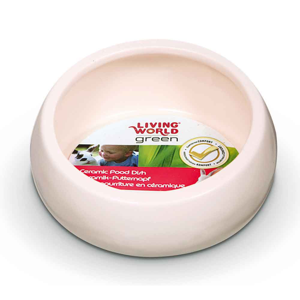 LIVING WORLD Ergonomischer Nagernapf groß elfenbein 