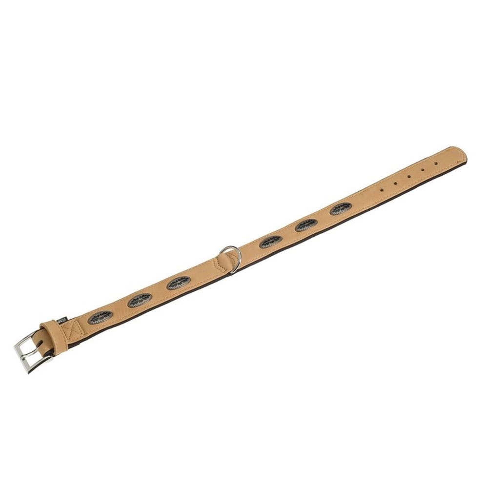 Karlie Art Buffalo Oak Halsband - Beige/Schwarz, 70cm, 40mm 