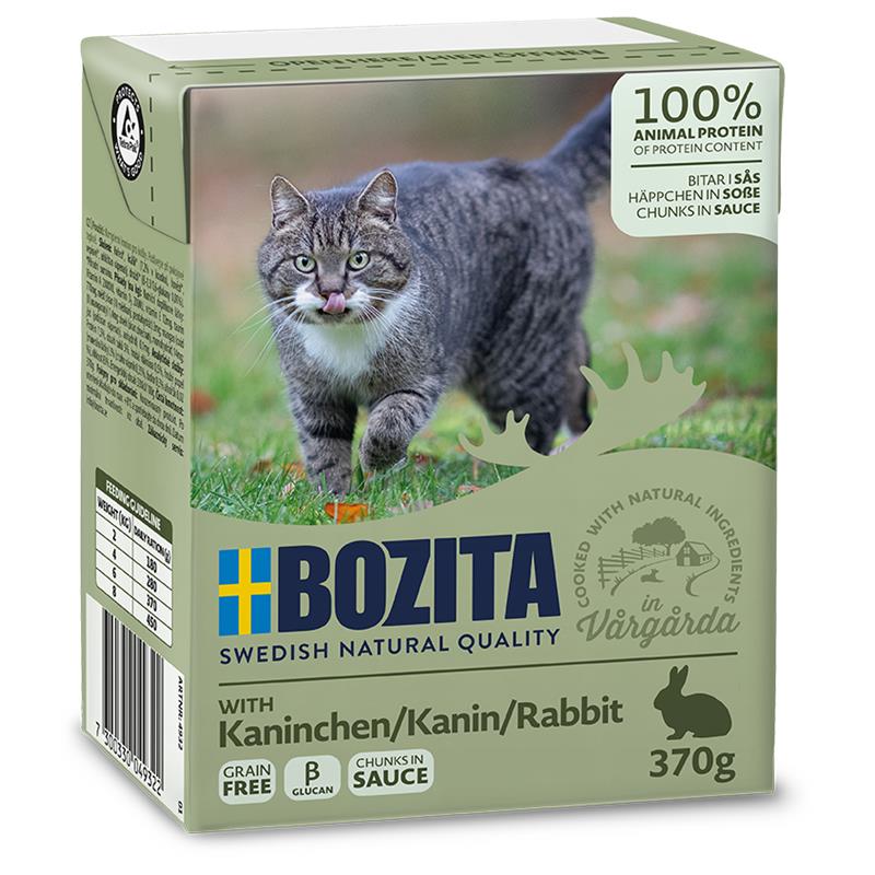 Bozita Cat Tetra Recard Häppchen in Soße Kaninchen 370g 
