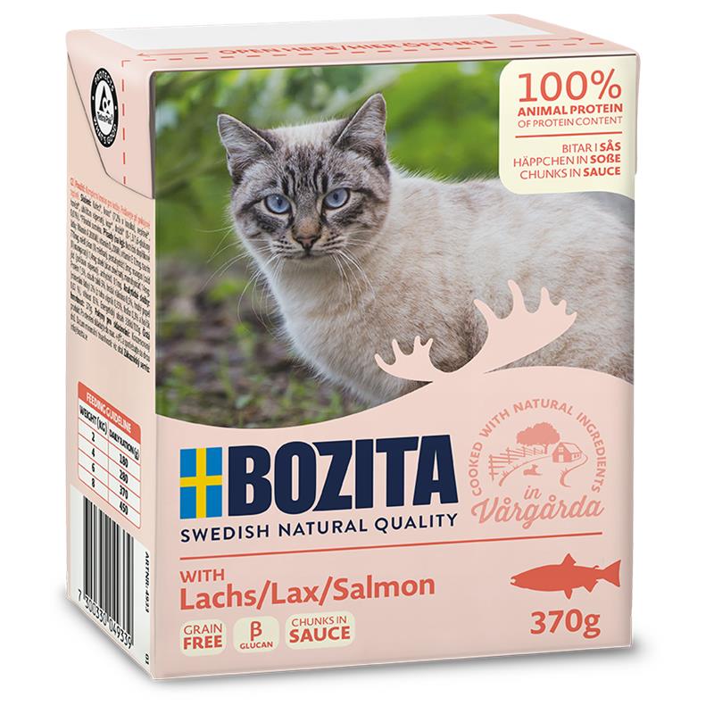 Bozita Cat Tetra Recard Häppchen in Soße Lachs 370g 