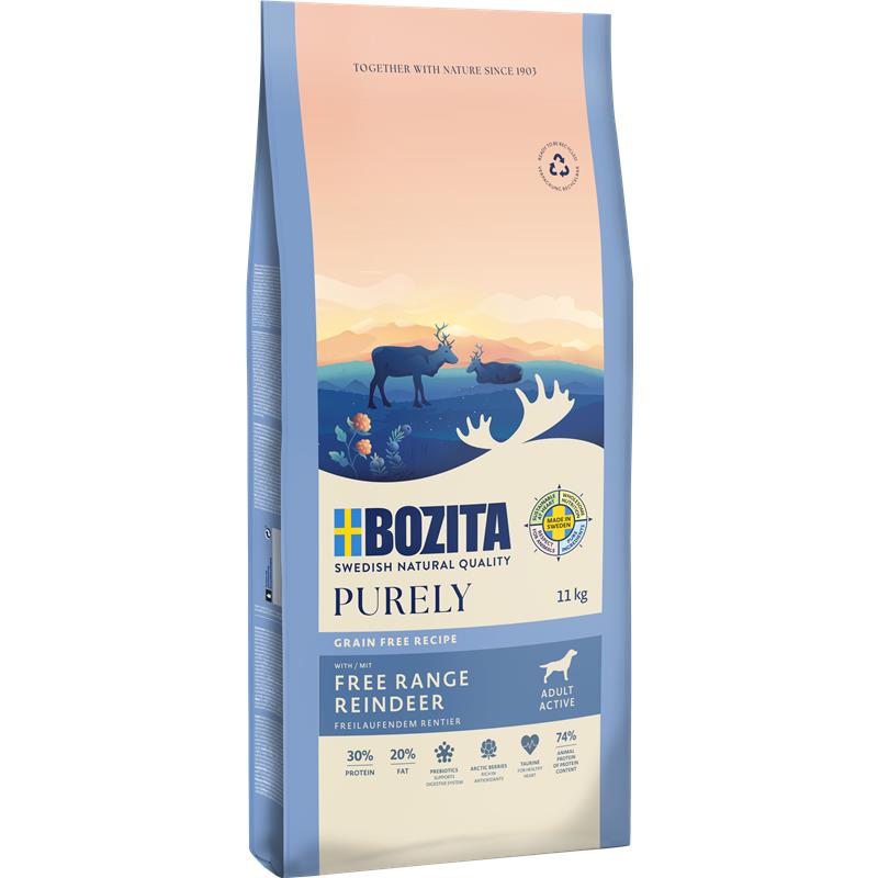 Bozita Purely Adult Active mit Rentier 11 kg