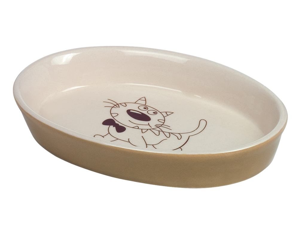 Nobby Keramikschale oval - hellbraun 