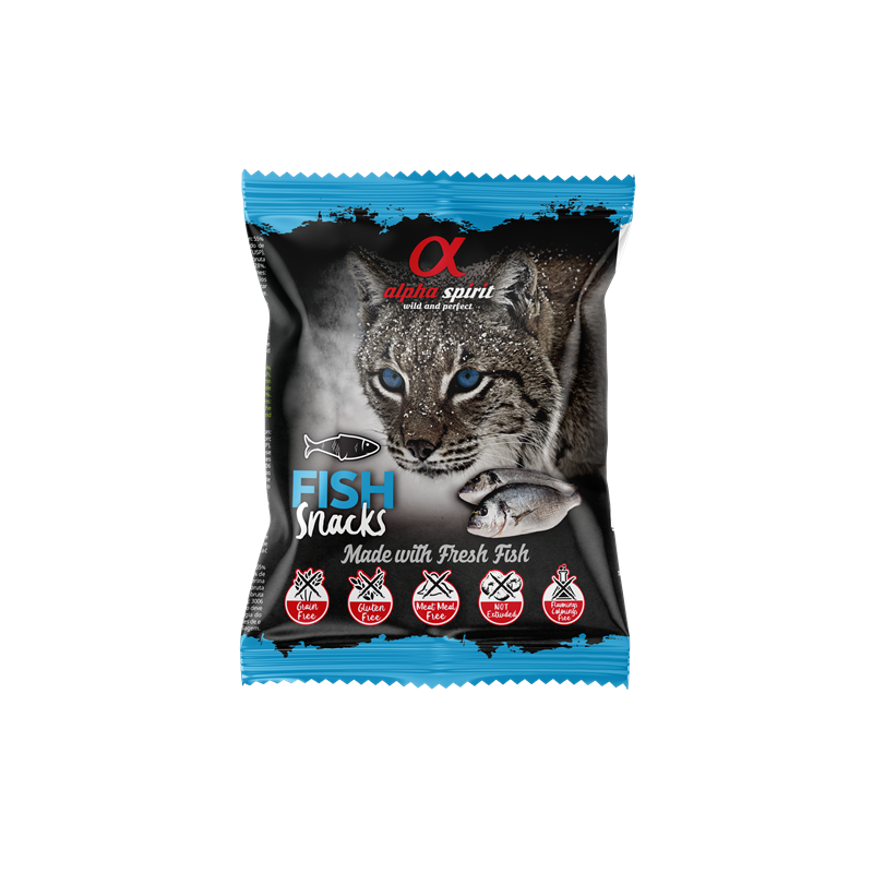 alpha spirit Cat Snacks Bag Fisch - 50g 