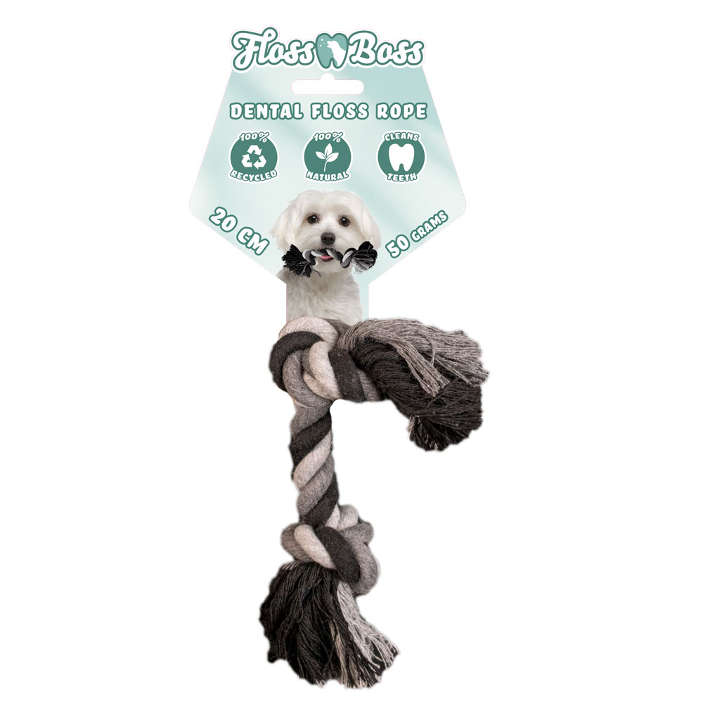 Floss Boss Dental Rope Baumwollseil mit 2 Knoten 