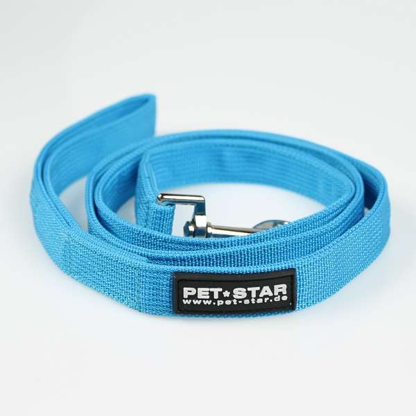 Pet-Star Leine (passend zum Pet-Star Softgeschirr / Netzgeschirr) Blau