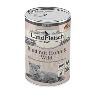Landfleisch Cat Kitten Pastete Rind, Huhn & Wild 400 g